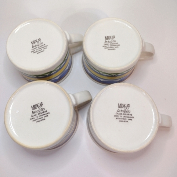 MIKASA in taglio CAA81 ALGARVE  set of 4 té/ coffee cups - Picture 5 of 9